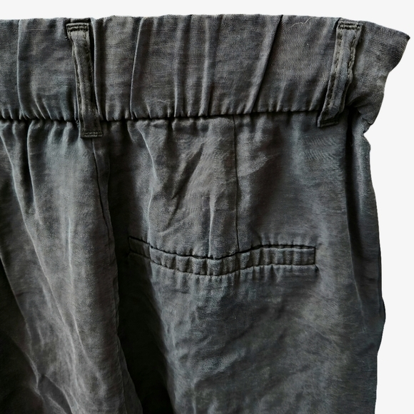 Zara Lightweight Pleated Faded Black Elastic Waist Shorts size XS - Picture 4 of 5